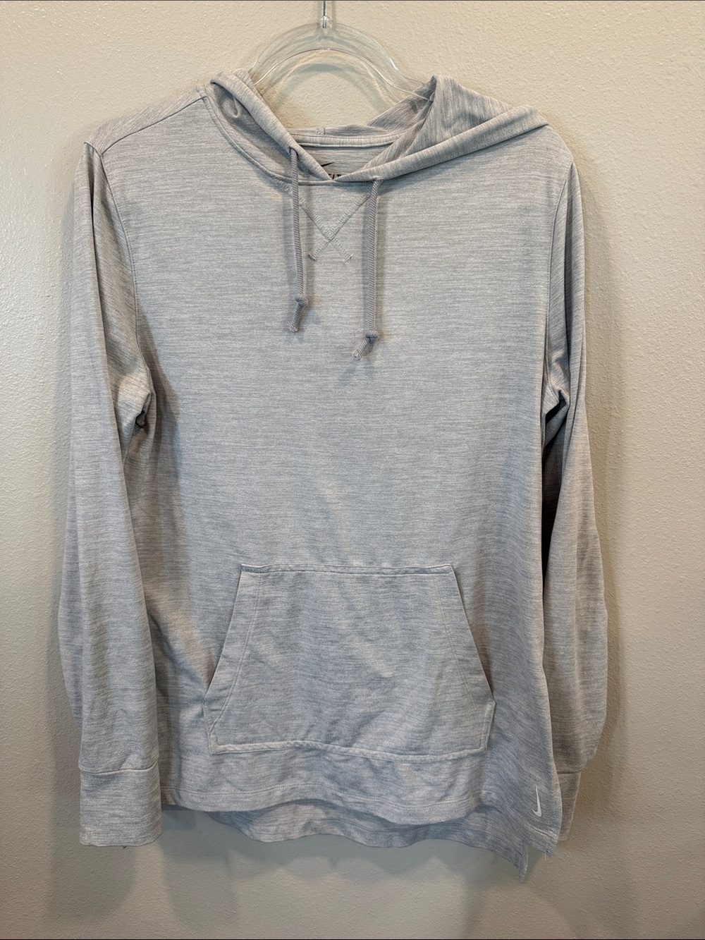 Light Gray Women’s Hooded Long-Sleeve Shirt